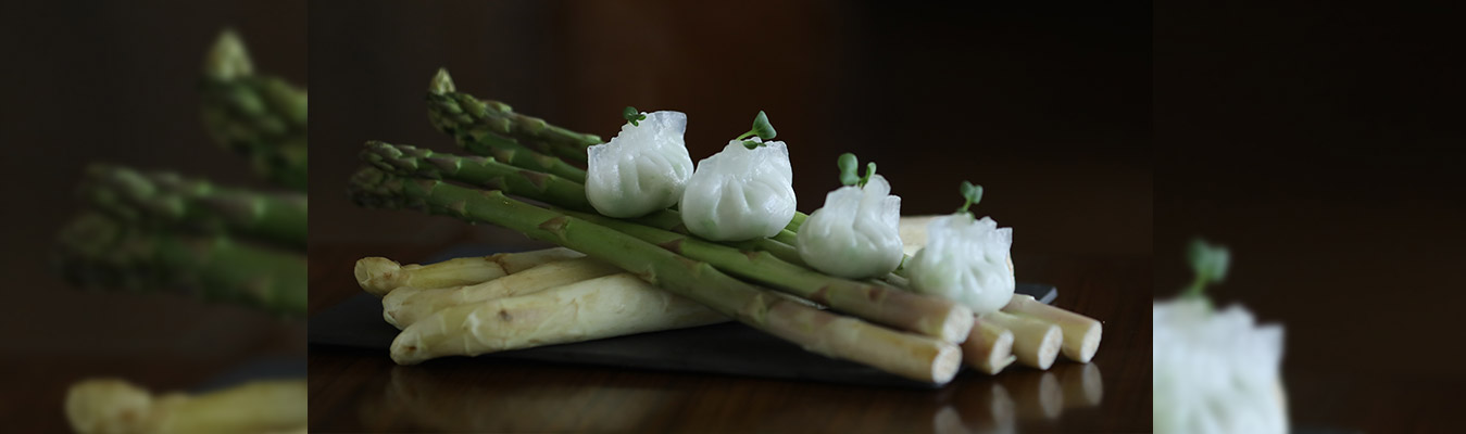 Due Of Asparagus Dumpling